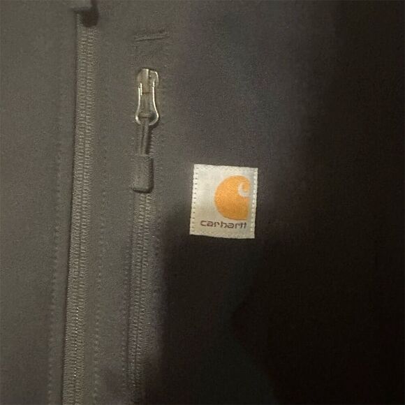 Carhartt Men's Black Softshell Jacket L Rain Defender Full Zip Casual - Picture 3 of 7